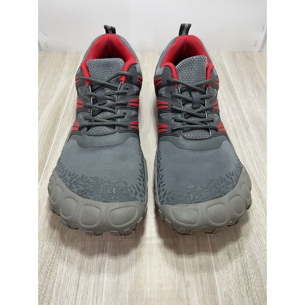 Oranginer Barefoot Shoes Mens US 12 EU 46 Gray Red Minimalist Cross Training